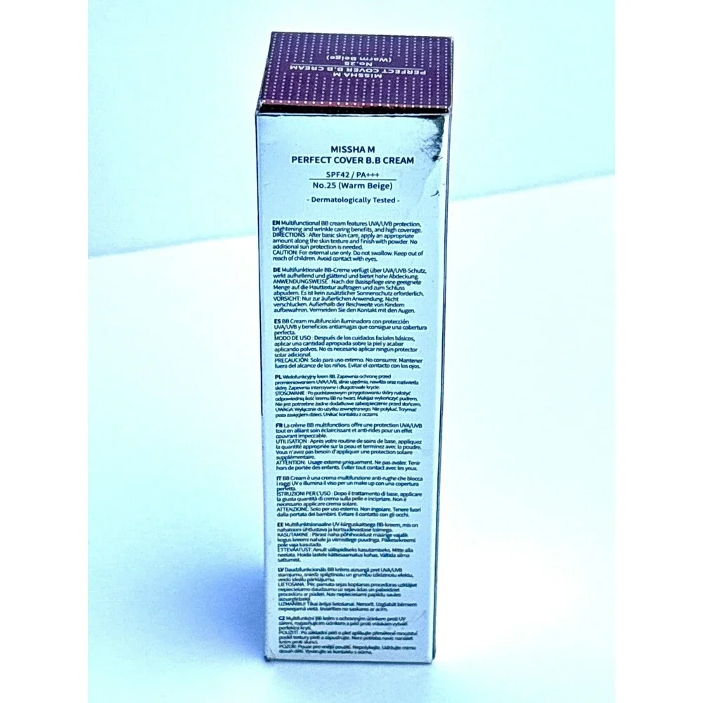 Missha M Perfect Cover BB Cream No. 25 Warm Beige 50ml New